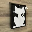 Cutie postala Vivatechnix Cat KRO-1234, otel, 400x250x100mm, Negru/Alb, 2 chei
