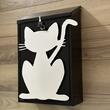Cutie postala Vivatechnix Cat KRO-1234, otel, 400x250x100mm, Negru/Alb, 2 chei