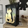 Cutie postala Vivatechnix Cat&Dog KRO-1235, otel, 400x250x100mm, Negru/Auriu, 2 chei