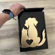 Cutie postala Vivatechnix Cat&Dog KRO-1235, otel, 400x250x100mm, Negru/Auriu, 2 chei