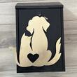 Cutie postala Vivatechnix Cat&Dog KRO-1235, otel, 400x250x100mm, Negru/Auriu, 2 chei
