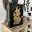 Cutie postala Vivatechnix Schnautzer Dog KRO-1236, otel, 400x250x100mm, Negru/Auriu, 2 chei