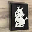 Cutie postala Vivatechnix Schnautzer Dog KRO-1237, otel, 400x250x100mm, Negru/Alb, 2 chei