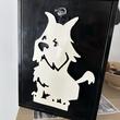 Cutie postala Vivatechnix Schnautzer Dog KRO-1237, otel, 400x250x100mm, Negru/Alb, 2 chei