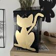 Cutie postala Vivatechnix Cat KRO-1241, otel, 400x250x100mm, Negru/Auriu, 2 chei