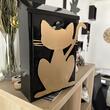 Cutie postala Vivatechnix Cat KRO-1241, otel, 400x250x100mm, Negru/Auriu, 2 chei