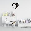 Decoratiune perete Krodesign Dog Lover, Inaltime 48 cm, negru