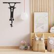 Decoratiune perete Krodesign Cat & Mouse, Inaltime 48 cm, negru