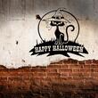 Decoratiune metalica de perete Krodesign KRO-1253 Halloween Sexy Cat, Inaltime 60 cm, negru