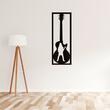 Decoratiune metalica de perete Krodesign KRO-1257 Rock Star Slash, lungime 70 cm, negru, grosime 1.5 mm