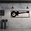Decoratiune metalica de perete Krodesign KRO-1258 Rock Star Slash, lungime 70 cm, negru, grosime 1.5 mm