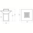 Gratar cu plita 10 mm si vatra de gatit Krodesign KRO-1292, dimensiune 1050(H)975x975 mm, Otel Corten, Spatiu depozitare lemne