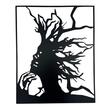 Decoratiune metalica de perete Krodesign Woman Tree, Inaltime 49 cm, Latime 40 cm, Grosime 2 mm