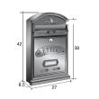 Cutie postala Alubox Residence Lettererug, Aluminiu, 27 x 8.5 x 42 cm
