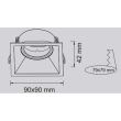 Rama patrata pentru spoturi Meyan-S White, MR16, culoare alba, 90x90mm, Aluminiu