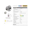 Spot Led Miranda Chrome, 3W, 260lm, lumina neutra 4200K, patrat, 220-240V, Aluminiu