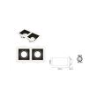 Rama cu 2 locasuri pentru spoturi Petunya-2 White, MR16, culoare Alba, 100x185mm, Aluminiu
