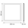 Plafoniera led aplicat, Pulsar-48W, Negru, 3800 lm, lumina rece 6400K, dimensiune 600x600x38 mm, IP20, Aluminiu