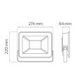 Proiector Led Puma-100, putere 100 W, 5000 lm, IP 65