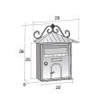 Cutie postala exterior Alubox Rustica RE, fier forjat lucrat manual, 22 x 9 x 36 cm