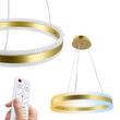 Pendul led 70 W, 4900 lm, 175-265V, Auriu, IP20, 100 x 40 cm, 3CCT, dimabil, telecomanda