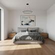 Pendul led 106 W, 7350 lm, 175-265V, Negru, IP20, 100 x 60 cm, 3CCT, dimabil, telecomanda