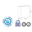 Aplica de perete Sekoya Black, putere 4W, SMD led, 4200k, 250 lm, Neagra, IP65