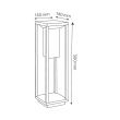 Lampa solara Solaris-2, Aluminiu, 2W, 275 lm, Li-Ion, Lumina neutra, senzor miscare, IP65
