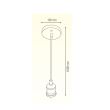 Lampa Pendul suspendat Tesla Old Bronze, max. 60 W