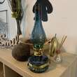 Lampa cu gaz lampant Vivatechnix Colour TR-1004A, rezervor sticla, oglinda metal, Albastru