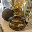 Lampa cu gaz lampant Vivatechnix Colour TR-1004M, rezervor sticla, oglinda metal, Maro