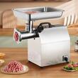 Masina de tocat carne Vevor Industrial Inox, motor cu inductir 650 W, capacitate 3.76 kg/min, 2 x site, 2 x cutite, accesoriu carnati