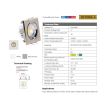 Spot Led Victoria-5 Mat Chrome, 5W, 354lm, lumina calda 2700K, patrat, 220-240V, Aluminiu, Argintiu