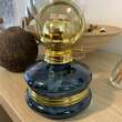 Lampa cu gaz lampant Vivatechnix Classic TR-1003A, rezervor sticla, oglinda metal, Albastru