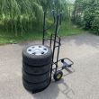 Carucior pentru transportul anvelopelor Vivatechnix VMD-1017, maxim 150kG, negru