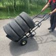 Carucior pentru transportul anvelopelor Vivatechnix VMD-1017, maxim 150kG, negru
