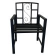 Scaun metalic pentru gradina Vivatechnix VMD-1047, dimensiuni 53x50x83 mm, negru