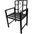Scaun metalic pentru gradina Vivatechnix VMD-1047, dimensiuni 53x50x83 mm, negru