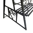 Leagan pentru gradina Vivatechnix VMD-1051, Negru, 168x118x180cm, 2 locuri, Metalic, cu cadru de fixare