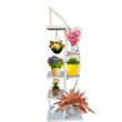Suport pentru ghivece flori, Alb, dimensiune 50x30x150 cm, 4 polite, demontabil