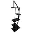 Suport pentru ghivece flori, Negru, dimensiune 50x30x150 cm, 4 polite, demontabil