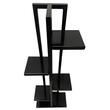 Suport pentru ghivece flori, Negru, 40x20x118 cm, 6 polite