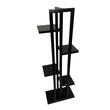 Suport pentru ghivece flori, Negru, 40x20x118 cm, 6 polite