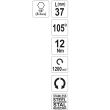 Adaptor bormasina cu cap inclinat Yato YT-04632, unghi 105°, max 1200 rpm, Hex, lungime 37 mm