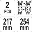 Set 2 clesti pentru conducte alimentare combustibil, Yato YT-0645, dimensiune 217-254 mm