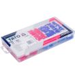 Set 50 cuple rapide pentru cabluri auto Yato YT-06868, alb/rosu