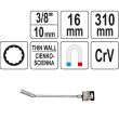Cheie pentru bujii 16mm, Yato YT-08164, Cr-V, lungime 310mm, cu articulatie si extensie