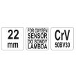 Cheie pentru sonda lambda Yato, dimensiune 22 mm, Cr-V