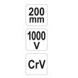 Cleste lung drept Yato YT-21155,  VDE, 200mm