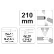 Cleste de sertizat si decablator Yato YT-2278, dimensiuni 0.5-6mm, 210mm